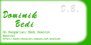 dominik bedi business card